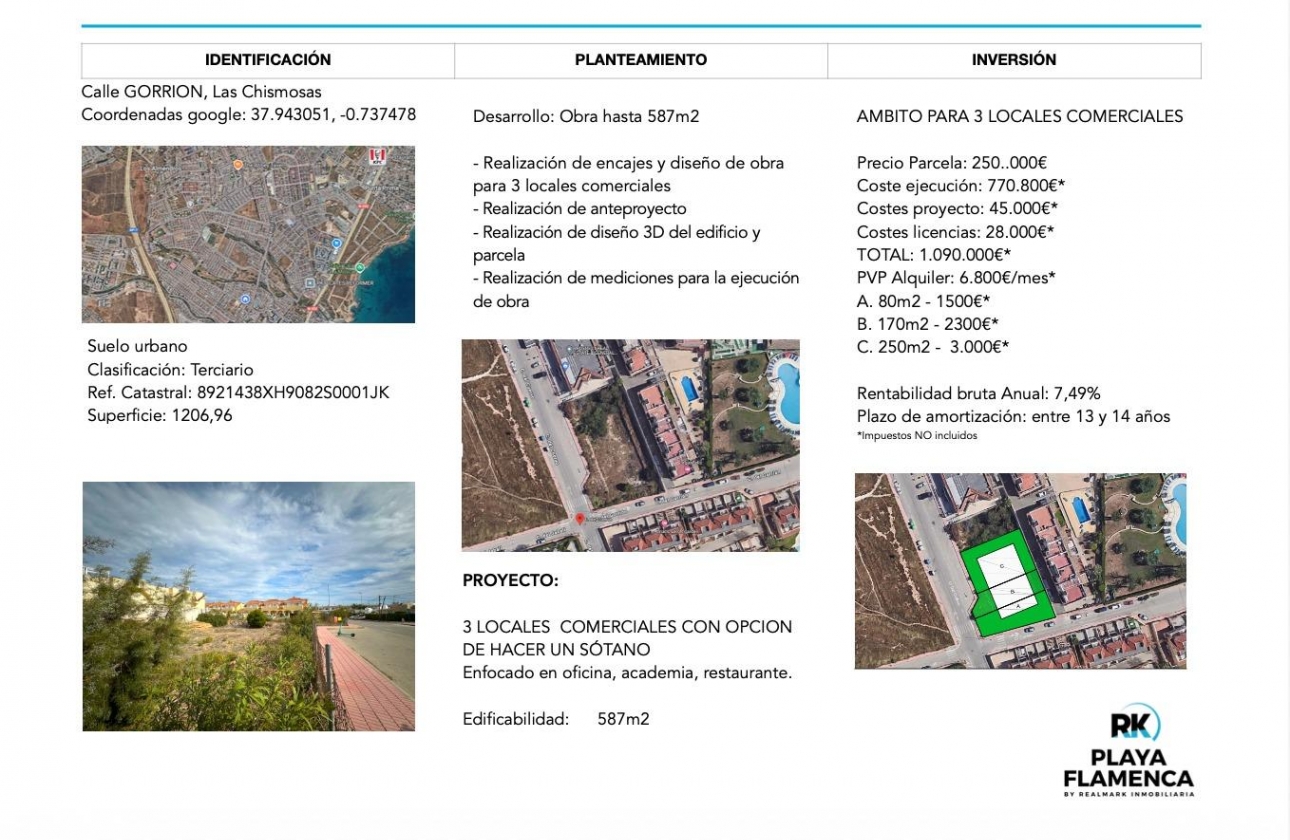 Resale - Plot / Land - Orihuela Costa - La Florida