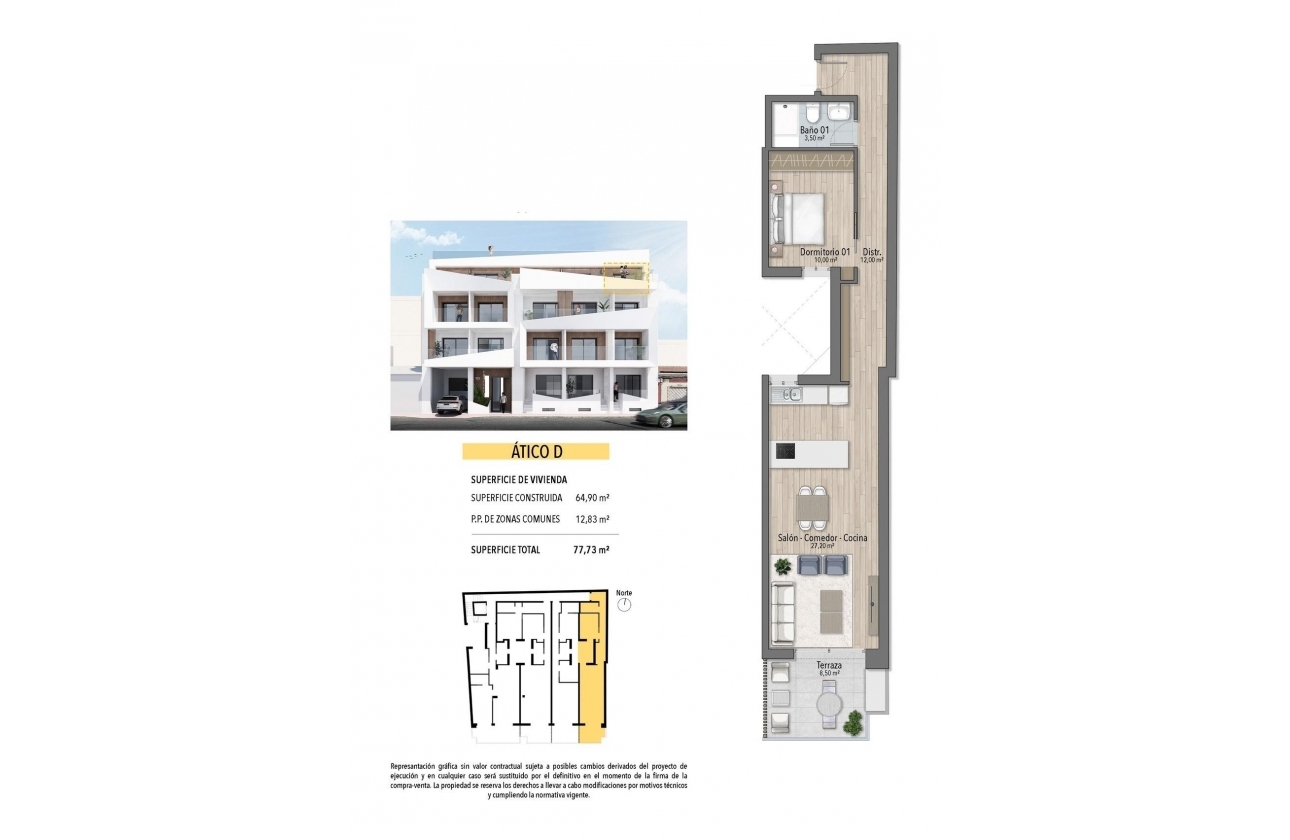 Obra nueva - Ático - Torrevieja - Playa del Cura